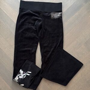 BCBGMaxAzria Black Embellished lounge Pants